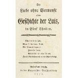 Le Goux de Gerland, Bénigne de. Die Liebe ohne Vernunft oder Geschichte der Lais, in fünf Theilen.