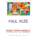 Klee, Paul. Plakat zur Ausstellung im Musée Cantini, Marseille 1967. Farblithographie auf Papier.