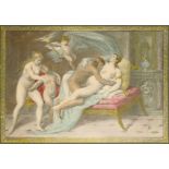 Erotisches Album. Der neue Giulio Romano. Mit 15 farbigen Kunstblättern. Um 1910. Montiert auf
