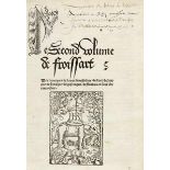 Froissart, J. Croniques de france, dangleterre, descoce, despaigne, de bretaigne, de gascogne, de