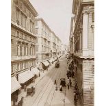 Italien - Genua - - Album mit 24 Original-Photographien. Vintages. Albuminabzüge. Montiert. Um 1890.