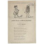 Napoleon I. - - Woodward, George Moutard (nach). John Bull and Bonaparte!! Radierung und Buchdruck