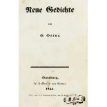 Heine, Heinrich. Neue Gedichte. Hamburg/ Paris, Hoffmann und Campe/ Dubochet, 1844. Titel, 421 S.