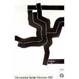 Chillida, Eduardo. Olympische Spiele 1972. Lithographie auf stärkerem Papier. Rechts unten signiert.