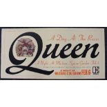 QUEEN POSTER - an ultra rare Madison Square Garden promotional poster for Queen's performance on