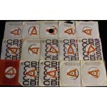 CBS PROMOS - 1969-73 - Brill selection of 26 x 7" promotional red/white issues,