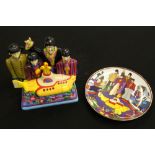 THE BEATLES - YELLOW SUBMARINE - a limited edition 'All Together Now' plate with artwork by Marcia