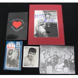 BEATLES - SIGNED - a group of signed items to include a promotional photo of The Beatles in Hamburg