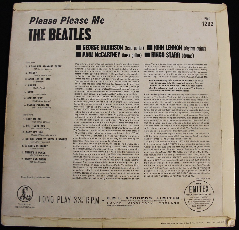 PLEASE PLEASE ME - 2ND MONO - An extremely early version of the album with the rare black and gold - Image 2 of 4