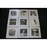 KLAUS VOORMAN and RINGO STARR - fantastic set of 9 signed prints featuring the artwork of Klaus