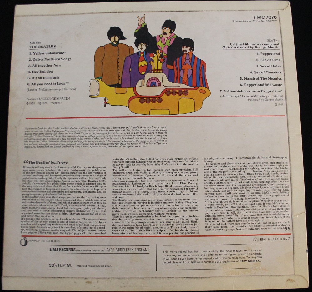 YELLOW SUBMARINE - 1ST MONO - A well presented desirable 1st UK mono pressing of the 1969 LP (PMC - Image 2 of 4