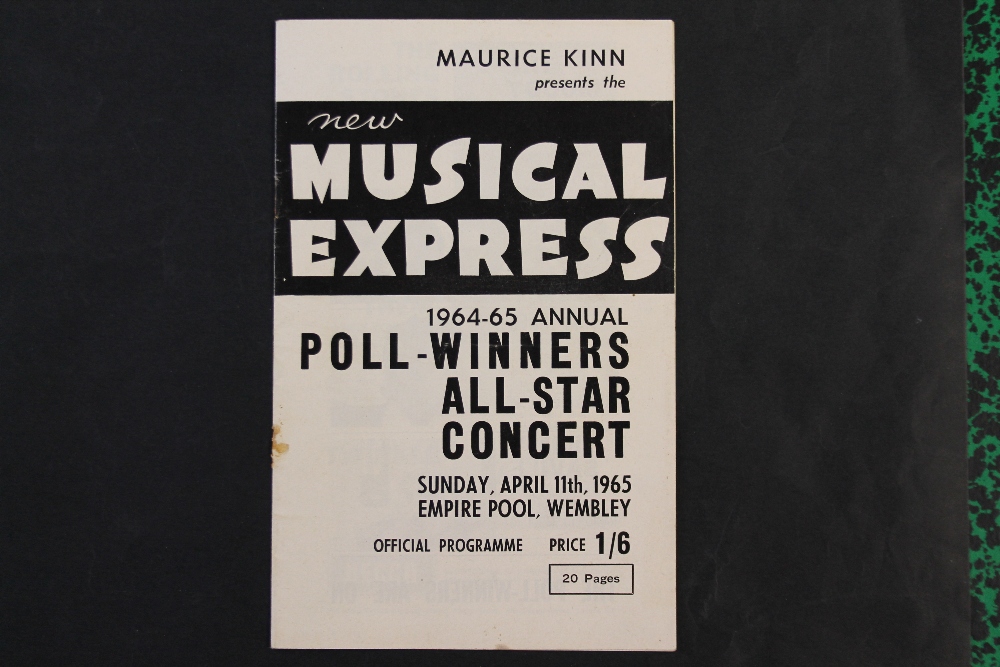 POLL-WINNERS ALL-STAR CONCERT PROGRAMME - a programme for the New Musical Express (NME) 1964-65