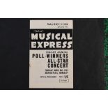 POLL-WINNERS ALL-STAR CONCERT PROGRAMME - a programme for the New Musical Express (NME) 1964-65