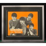 BEATLES POSTER - an original orange promotional poster for The Beatles on Parlophone Records.