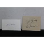 GEORGE MARTIN / ED SULLIVAN - the autographs of George Martin and Ed Sullivan on individual pieces