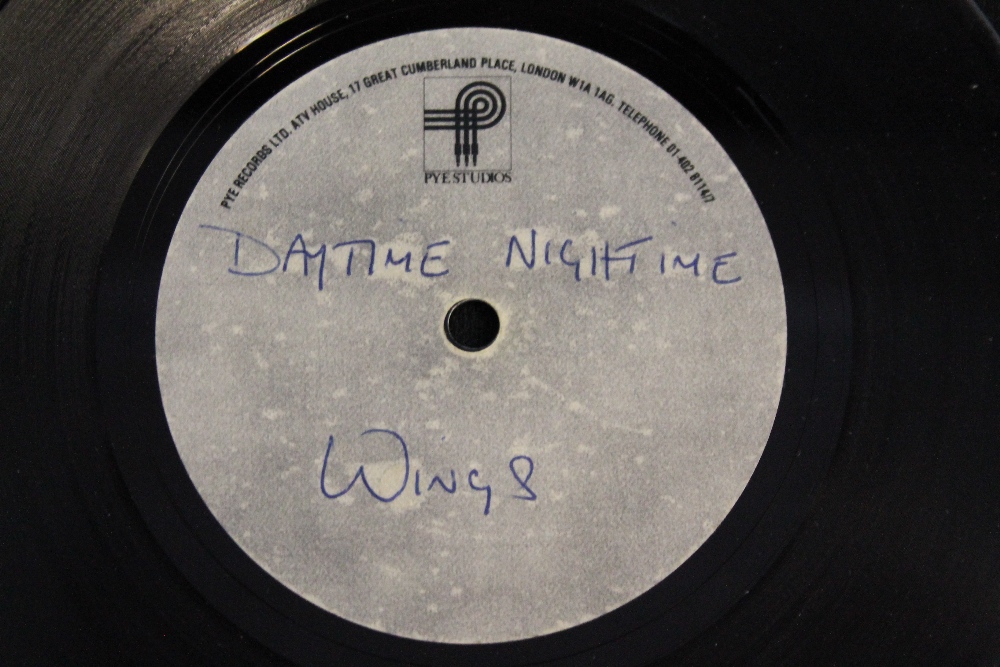 WINGS - 'DAYTIME NIGHTIME' ACETATE - An extremely unusual and unique acetate recording of the 1979 - Image 2 of 2