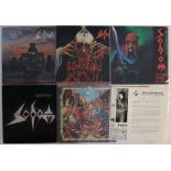 SODOM - Monstrous pack of the first 4 x LPs and the debut 12" from the influential black metal