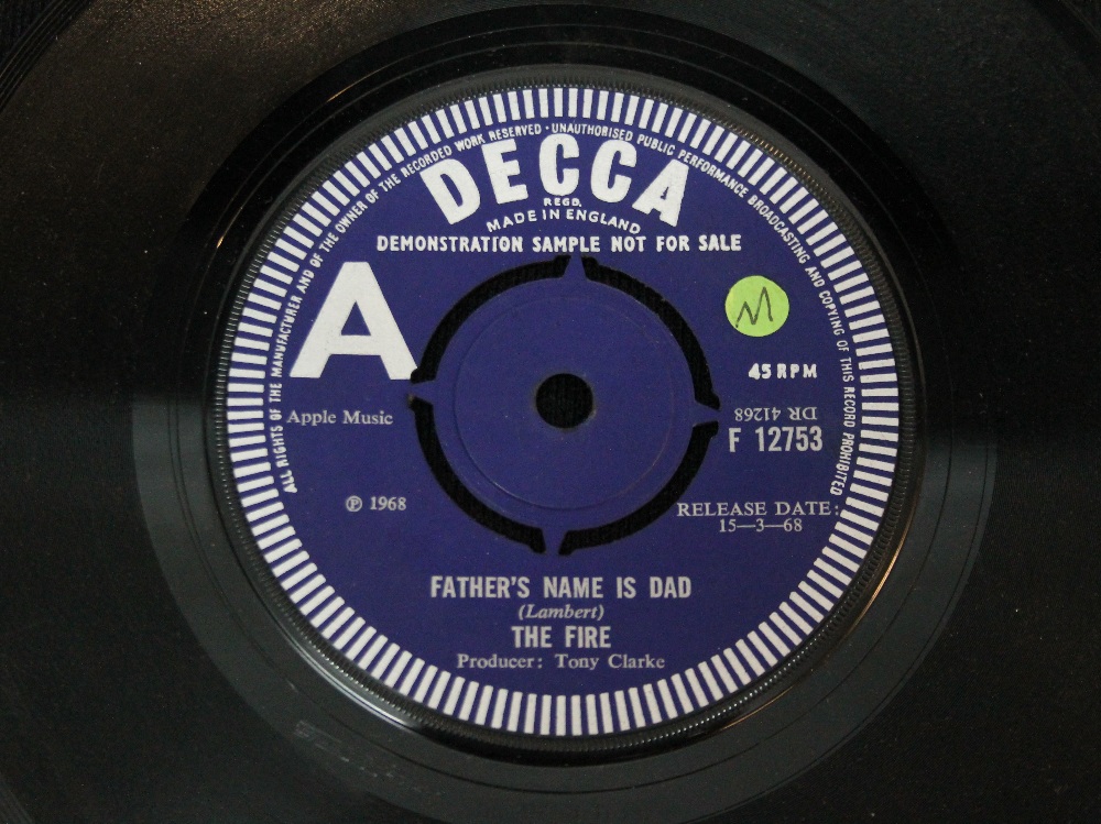 FIRE - FATHER'S NAME IS DAD - DEMO - A very hard to find demonstration copy of this essential 45 - Image 3 of 4