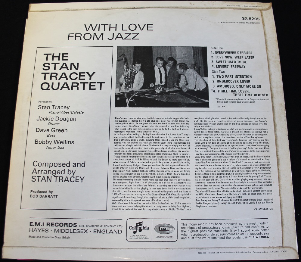 STAN TRACEY QUARTET - WITH LOVE FROM JAZZ MONO - A virtually non existent 1st UK mono pressing of - Image 2 of 4