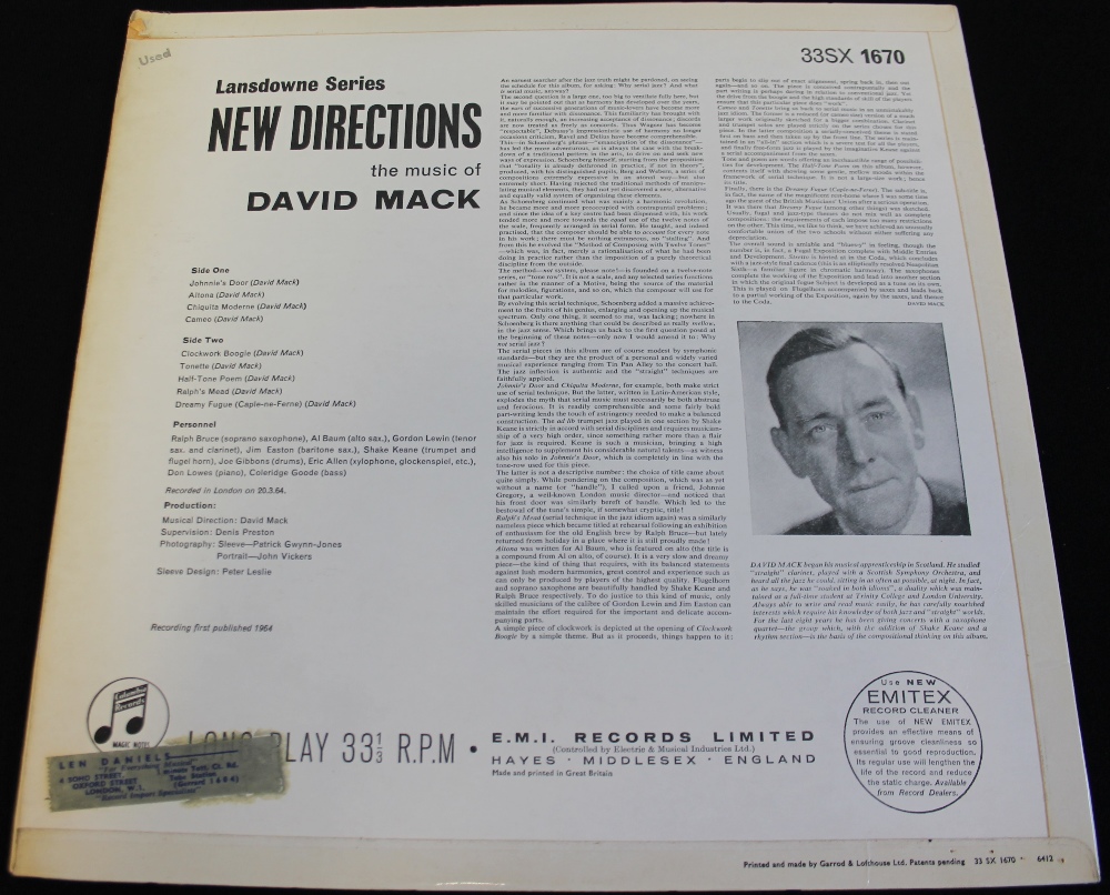 DAVID MACK - NEW DIRECTIONS - A rare Lansdowne Series Columbia pressing of the contemporary work - Image 2 of 4