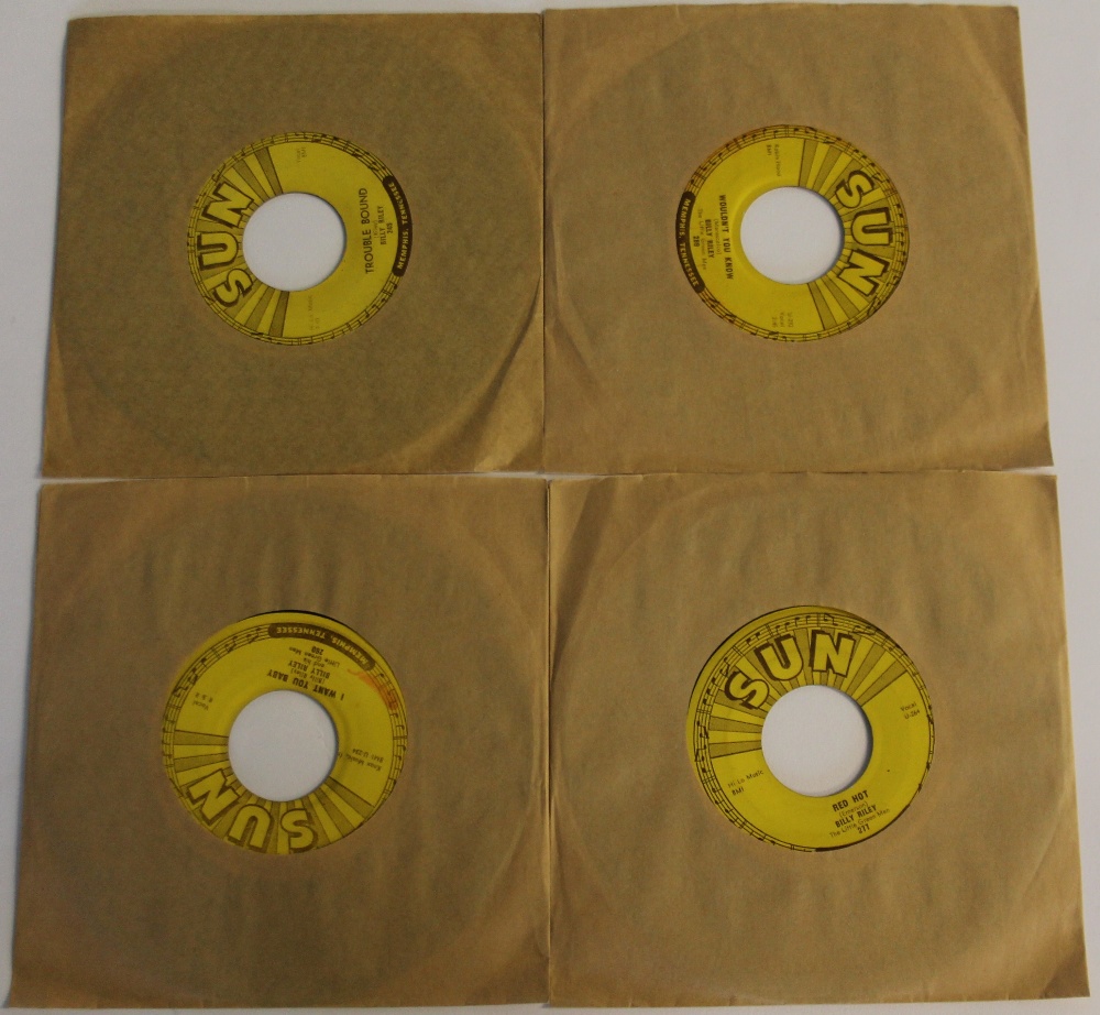 SUN - BILLY RILEY - Smashing bundle of 4 x early issued Sun 45s featuing Billy Riley and his Little - Image 2 of 2