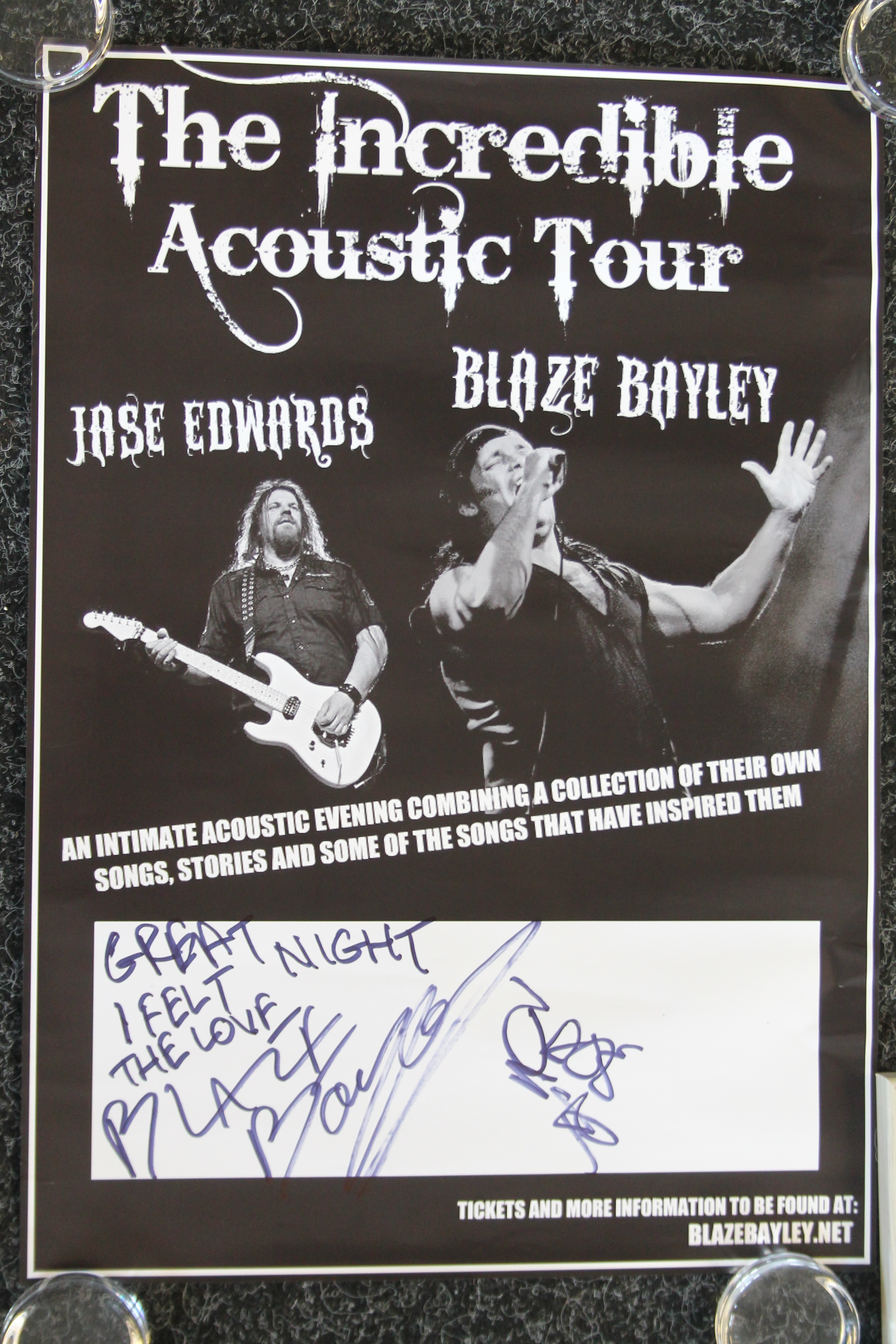 AUTOGRAPHS - a selection of signed items to include 7 posters (Jase Edwards, Blaze Bayley, - Image 2 of 9