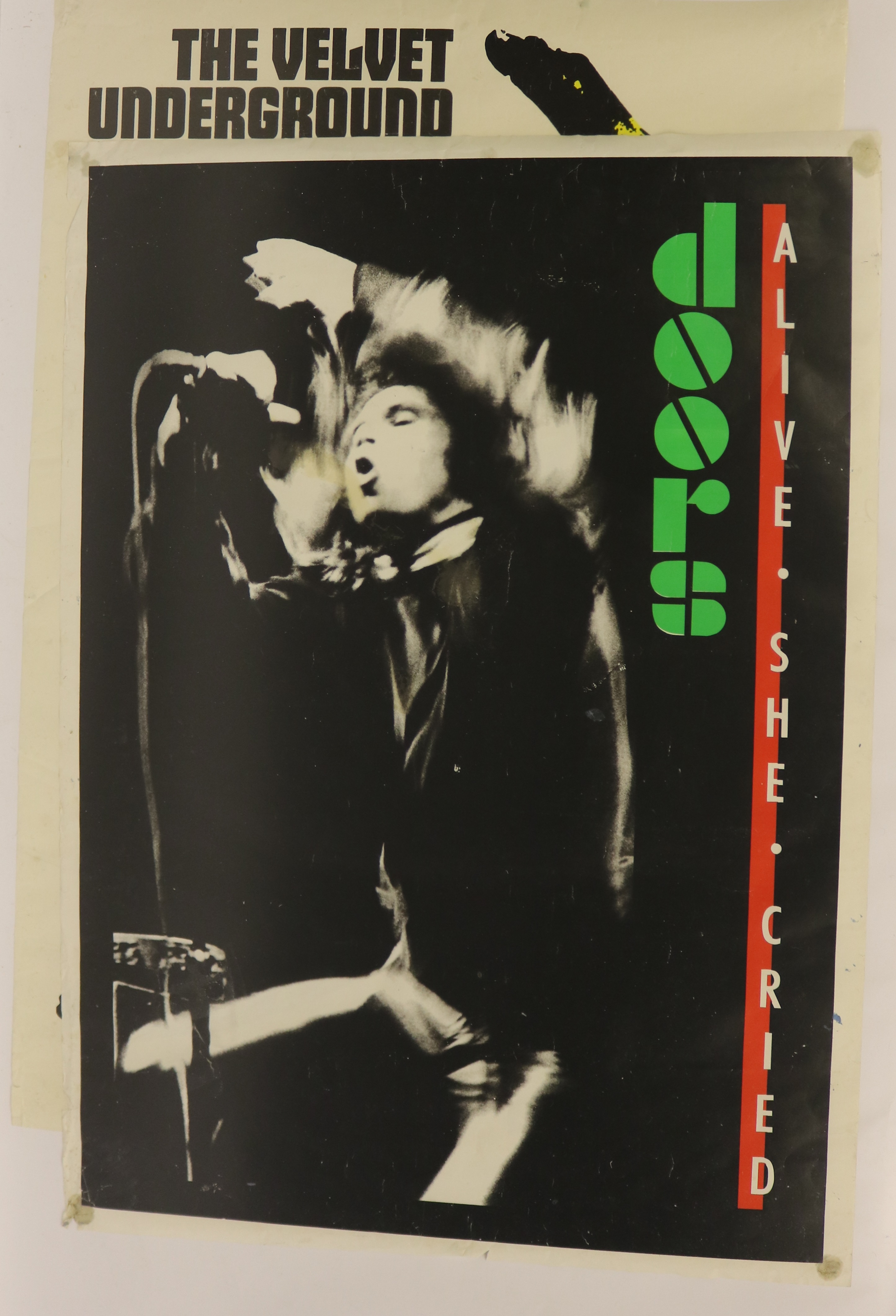 DOORS - VELVET UNDERGROUND - the Doors 'Alive She Cried' poster (64x90cm) and The Velvet