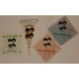 BEATLES - 4 pieces of 1964 Beatles memorabilia to include 3 collectable handkerchieves 'With Love