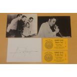 SAM PHILLIPS AUTOGRAPH - a sheet of paper signed by American record producer Sam Phillips,