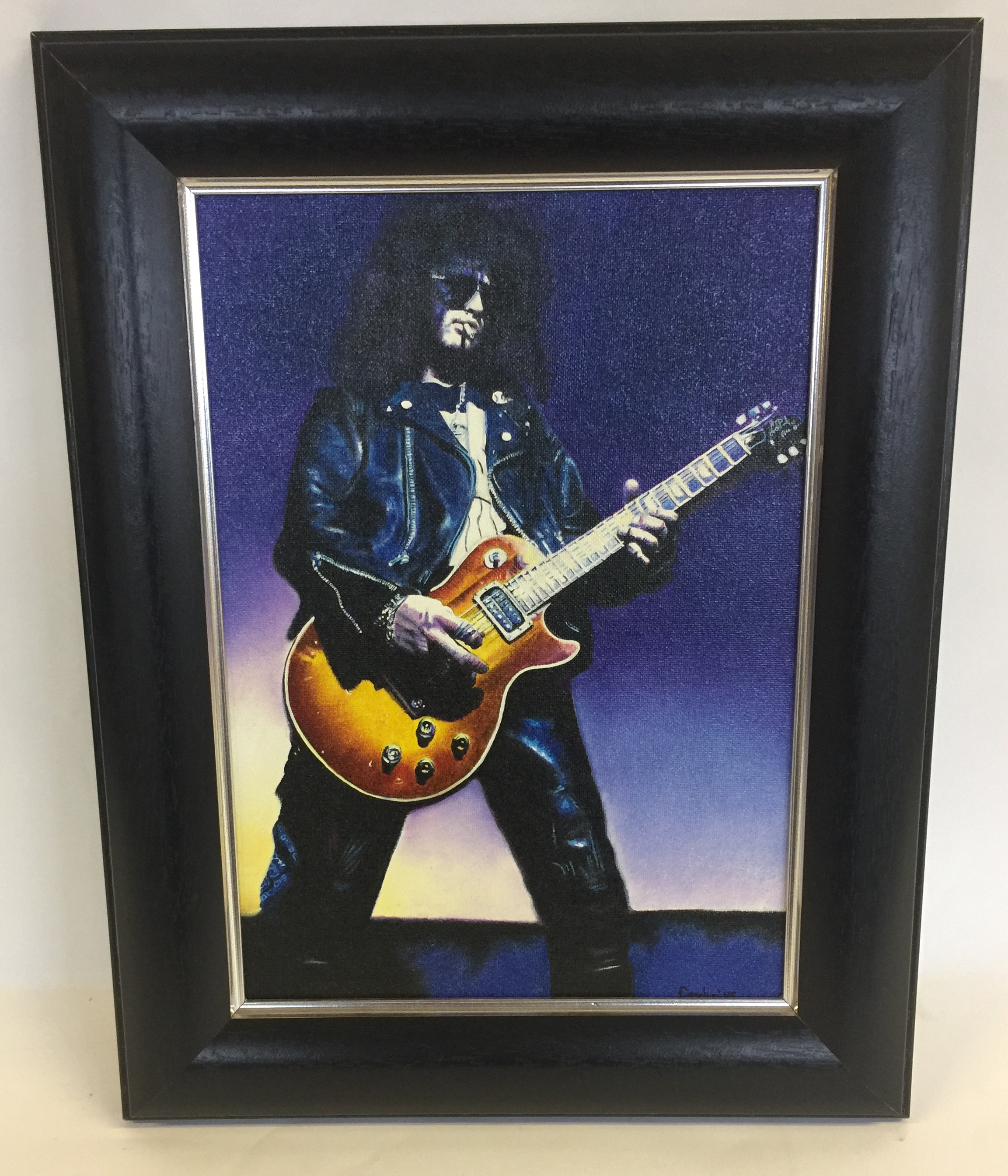 SLASH OIL PAINTING BY CAROLYN BUSHELL - classic image of Slash from Guns N Roses painted in oil on