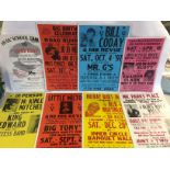 ORIGINAL US SOUL POSTERS - great selection of 8 Soul concert posters printed on thick card dating