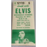 ELVIS PRESLEY - rare 1975 concert ticket