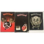 MOTORHEAD AUTOGRAPHS - 3 x programmes including 2 which are signed by Lemmy and Phil 'Philthy