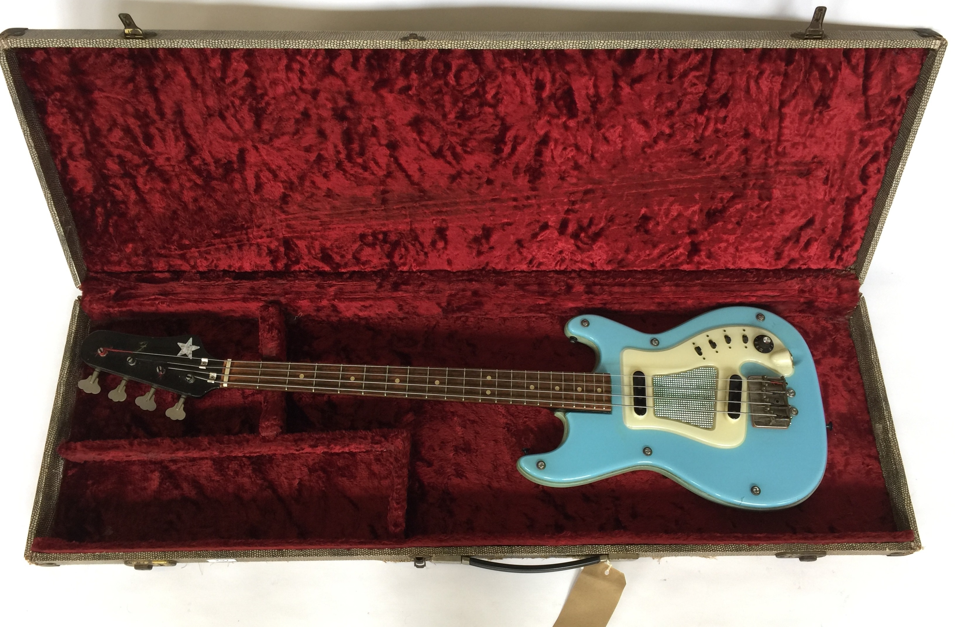 HAGSTROM FUTURAMA BASS SKY BLUE - Serial 544003. In snakeskin hard case. - Image 6 of 7