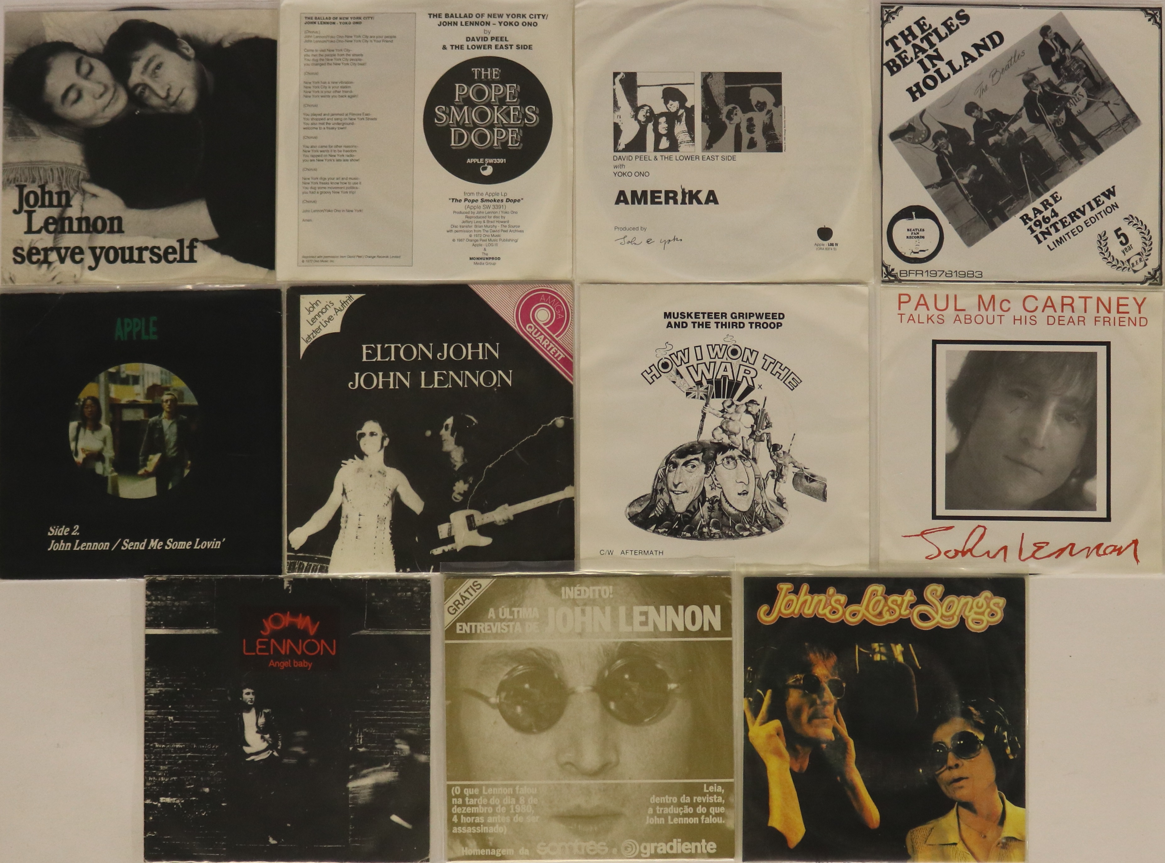 JOHN LENNON/BEATLES - PRIVATE EPs/7" - Another intriguing selection of 11 x EPs/7".