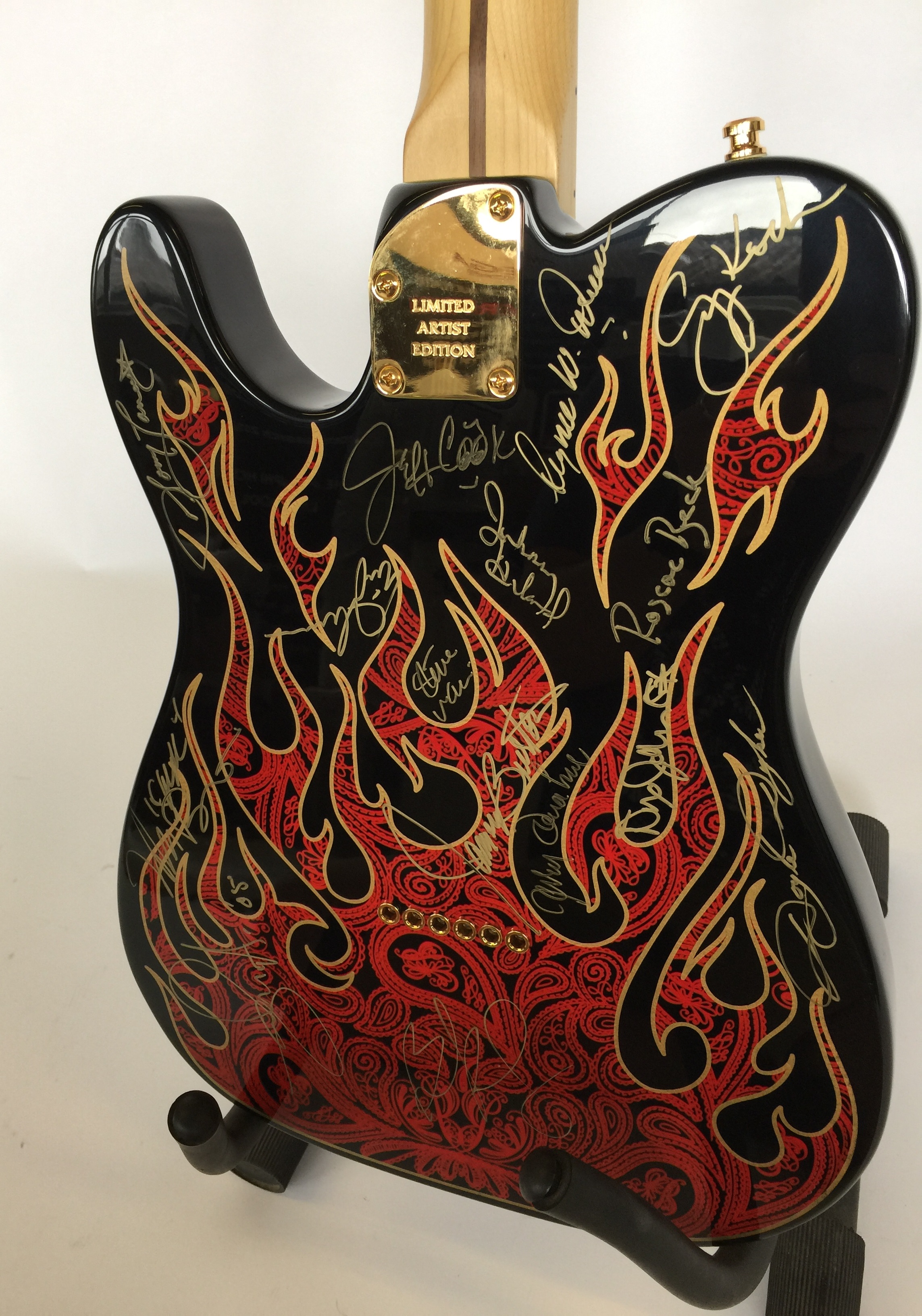 FENDER TELECASTER FLAME JAMES BURTON 1994 - limited artist edition that was gifted to Jerry Donahue - Image 4 of 7