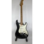 FENDER STRATOCASTER 1956 "BLACKIE" COPY - A superb and aged to perfection (in every way possible)