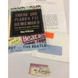 PAUL MCCARTNEY & JOHN LENNON - part of a ticket that has been signed by both Paul & John from The