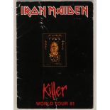 IRON MAIDEN - programme from their 1981 Killer World Tour signed on the inside page by Paul Di'Anno,