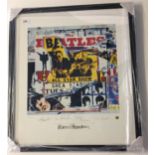 THE BEATLES - framed limited edition print (#2144/2500) of The Beatles Anthology artwork,