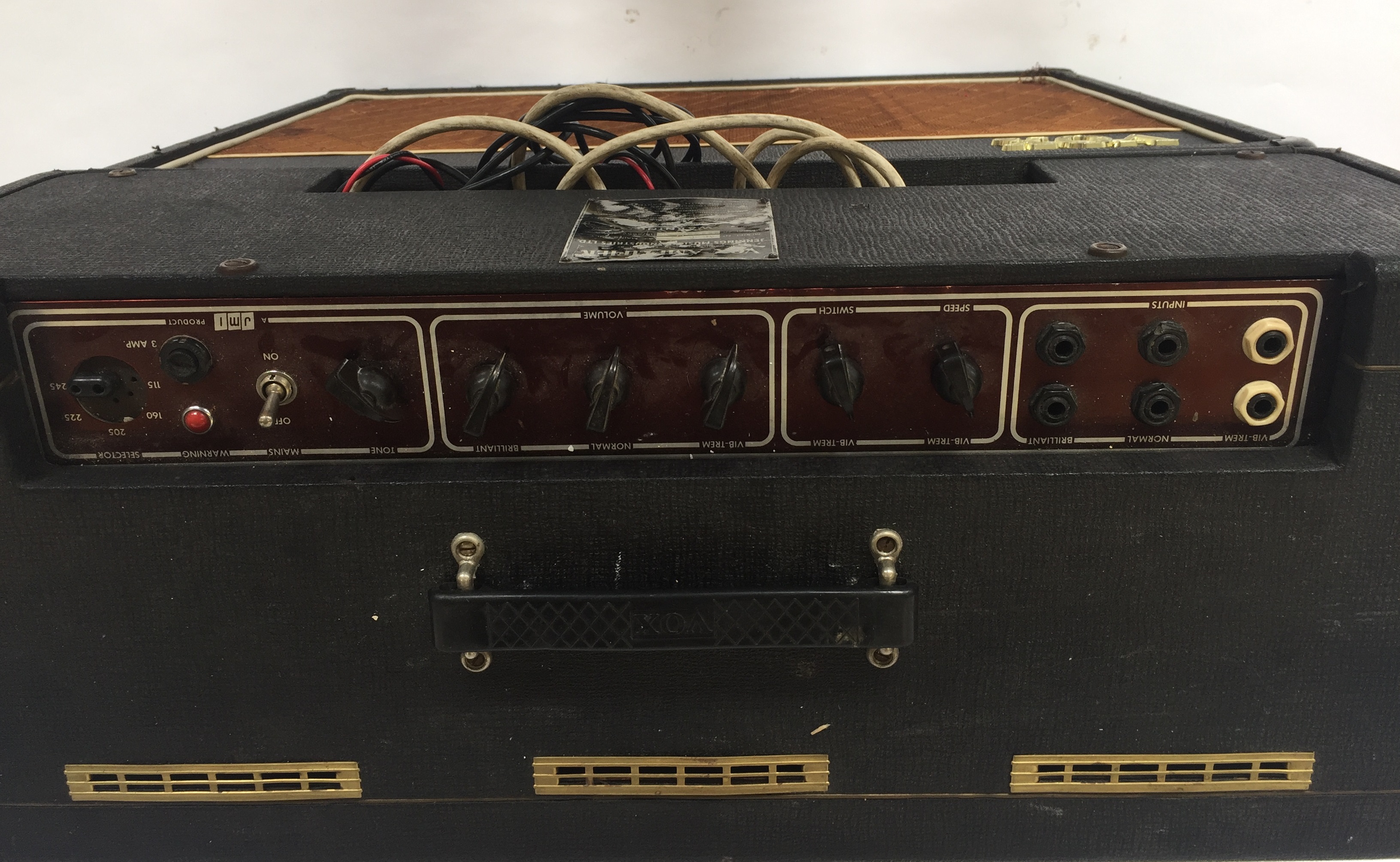 VOX AC30 1964 TWO PIECE SUPER TWIN AMPLIFIER - twin treble amplifier with AC30 2x12 cabinet speaker. - Image 5 of 6