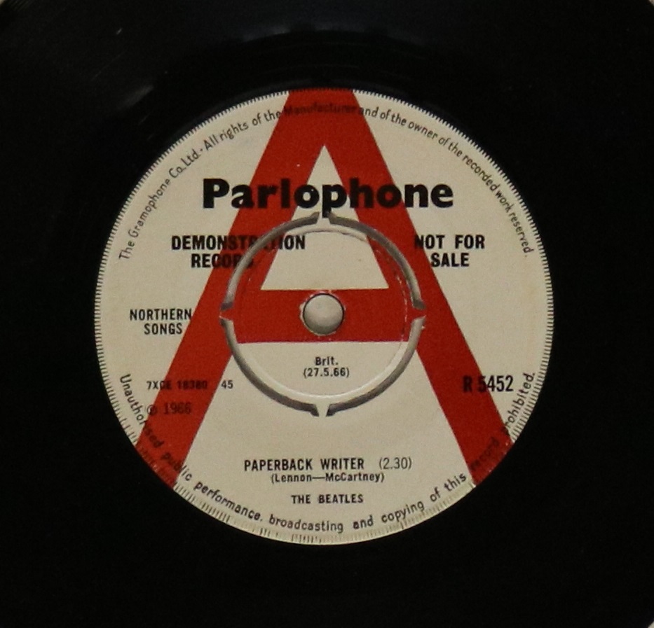 PAPERBACK WRITER DEMO - Starting as we mean to go on with this original UK demonstration 7" of the - Image 2 of 3