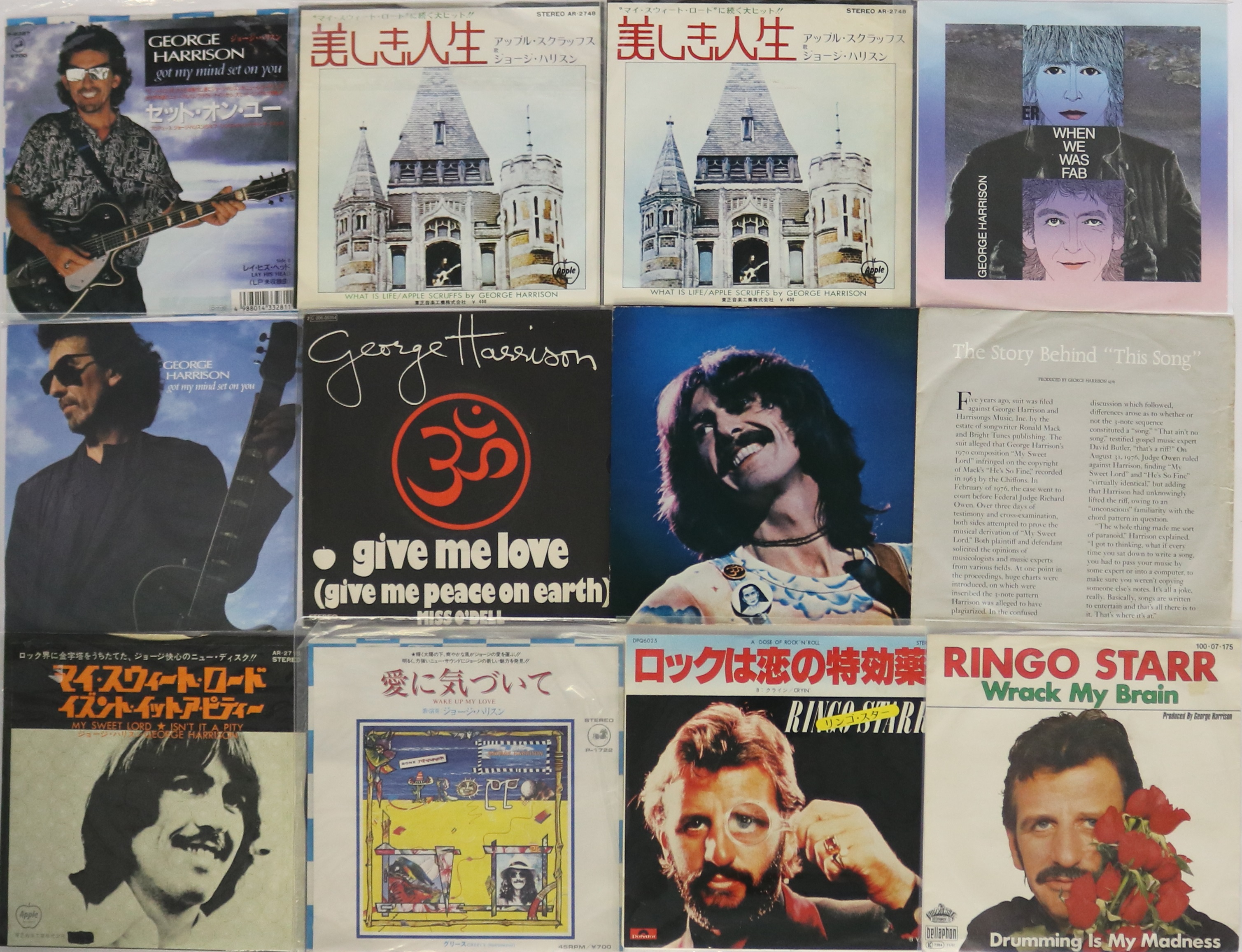 RINGO STARR - OVERSEAS 7" PICTURE SLEEVES - Ace selection of 20 x rarely seen overseas issued