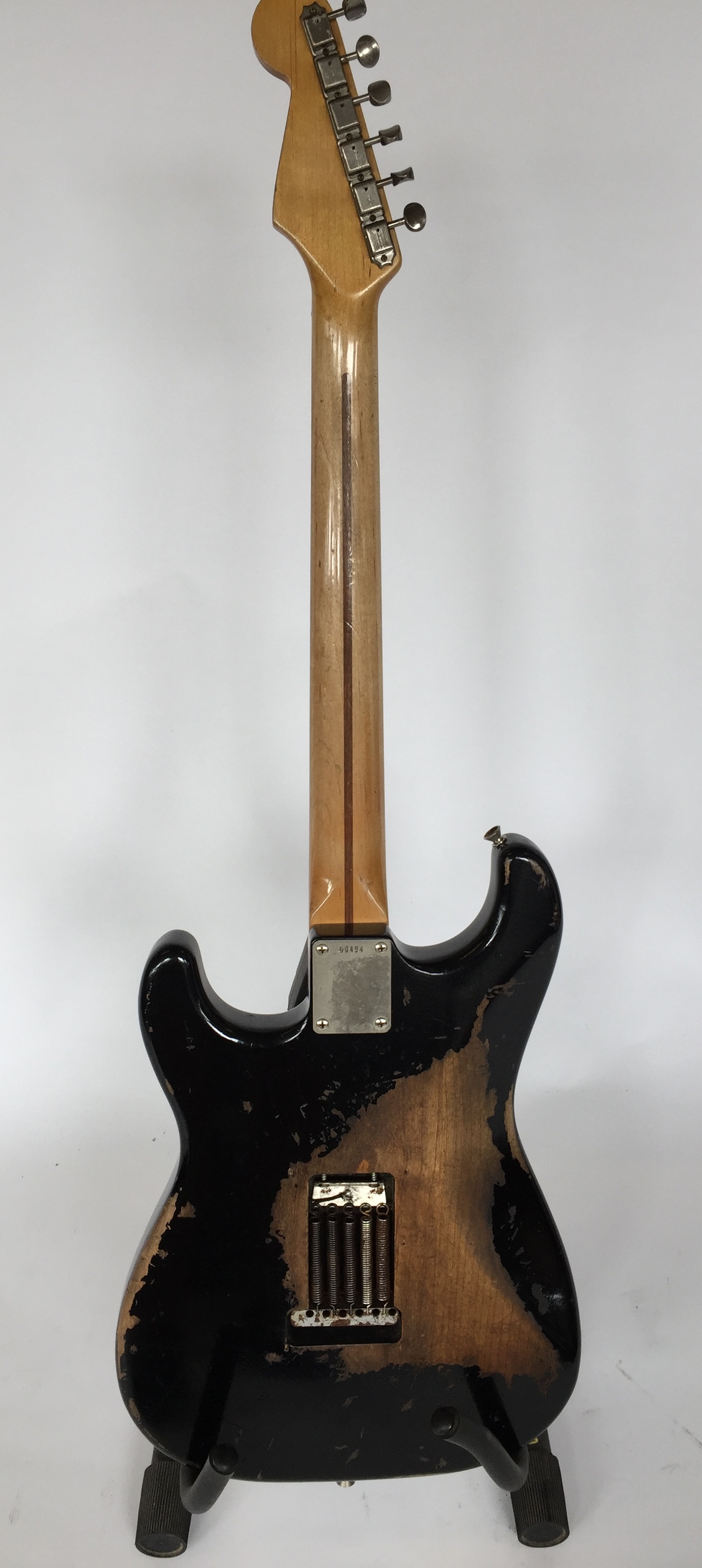 FENDER STRATOCASTER 1956 "BLACKIE" COPY - A superb and aged to perfection (in every way possible) - Image 8 of 10