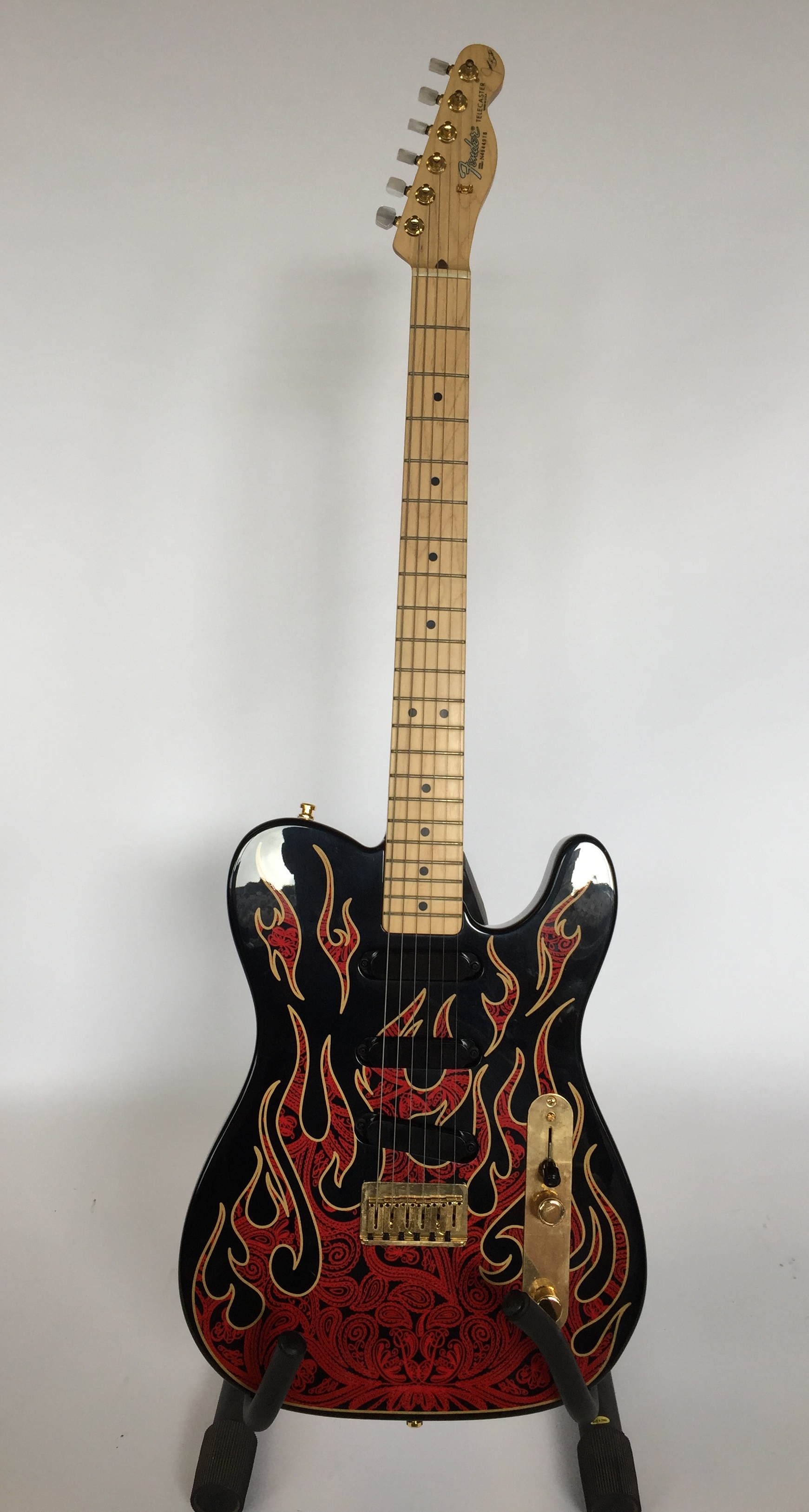 FENDER TELECASTER FLAME JAMES BURTON 1994 - limited artist edition that was gifted to Jerry Donahue