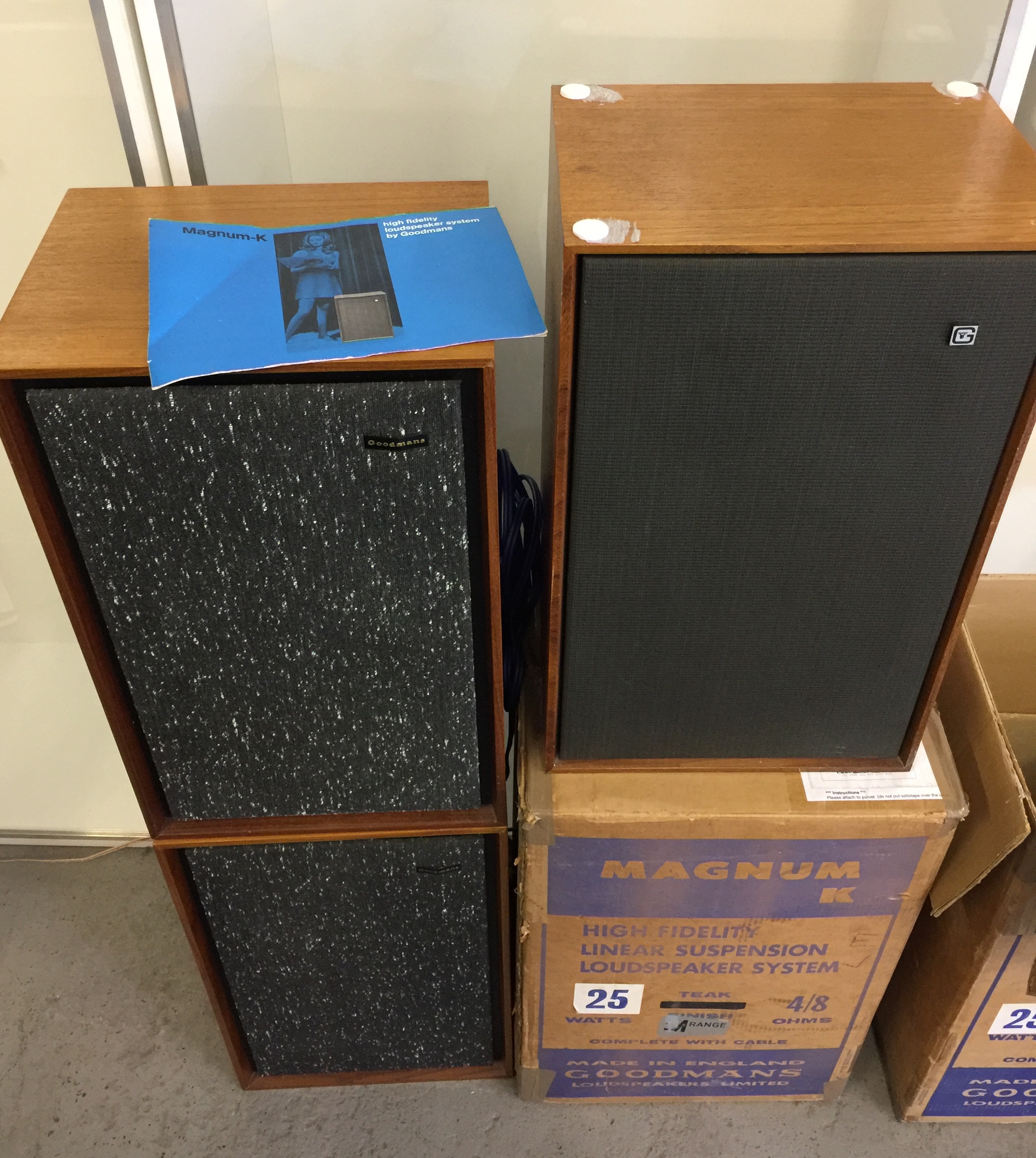 HIFI AUDIO - collection of 4 vintage Goodmans Magnum-K High Fidelity Loudspeaker System speakers -