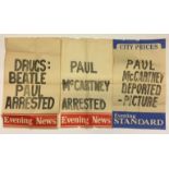 PAUL MCCARTNEY - 3 x original Evening Standard and Evening News newspaper billboard posters