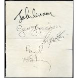 BEATLES 1967 AUTOGRAPHS - fantastically clear and large set of Beatles autographs dating from 1967