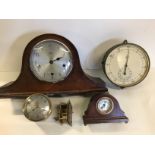 CLOCKS - mixed lot to include a Dent of London start/stop clock (7" diameter),