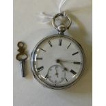 JOHN PARR VERGE FUSEE SILVER POCKET WATCH - signed "John Parr Eccleston 1845, No.1845" on movement.